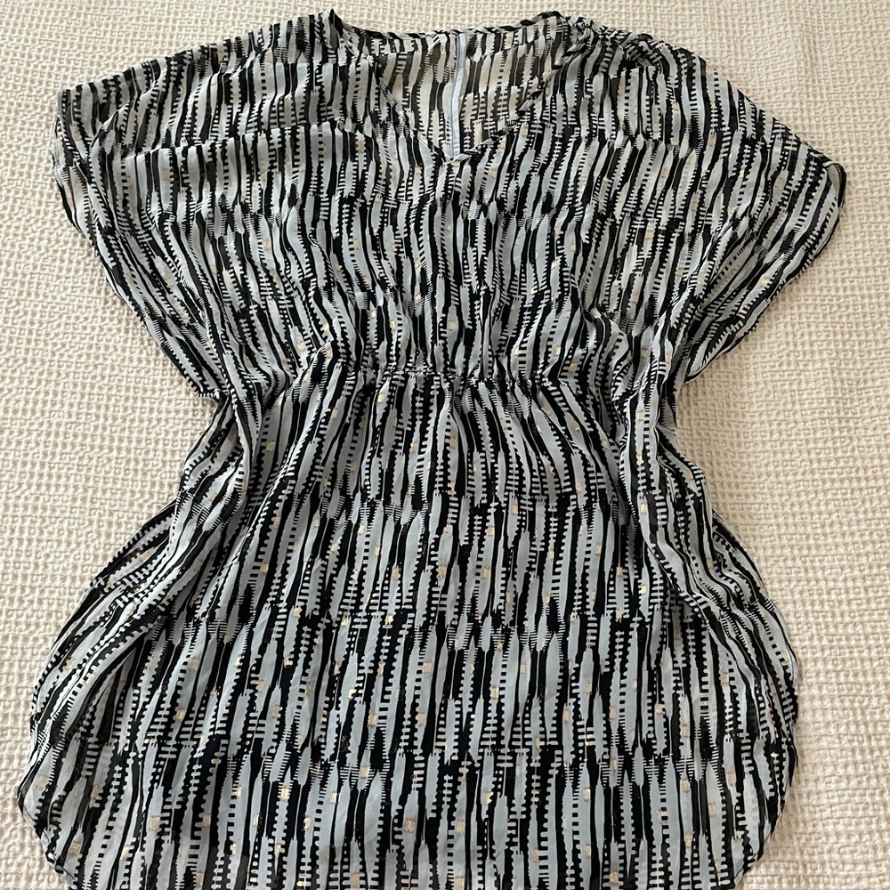 Express Black and White Swimsuit Cover